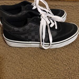Vans Black and White Low Profile Skate Sneakers